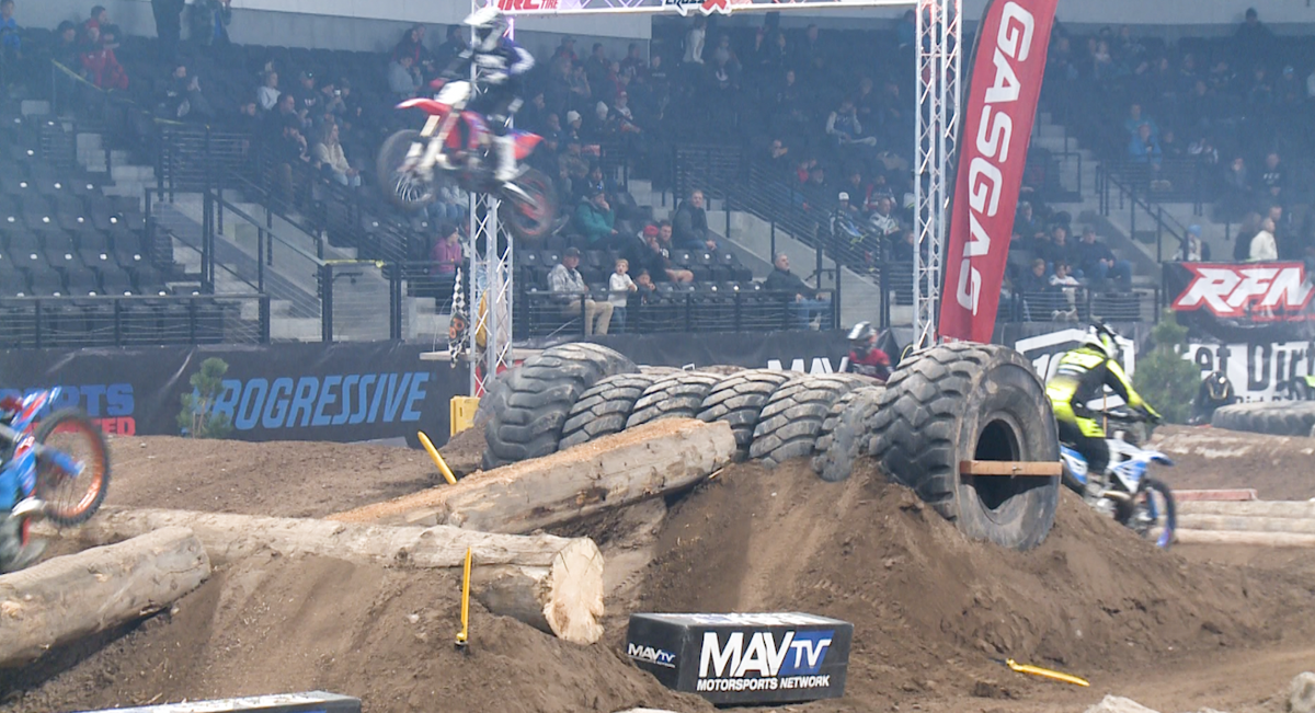 Racers taking on the Track in the Endurocross race